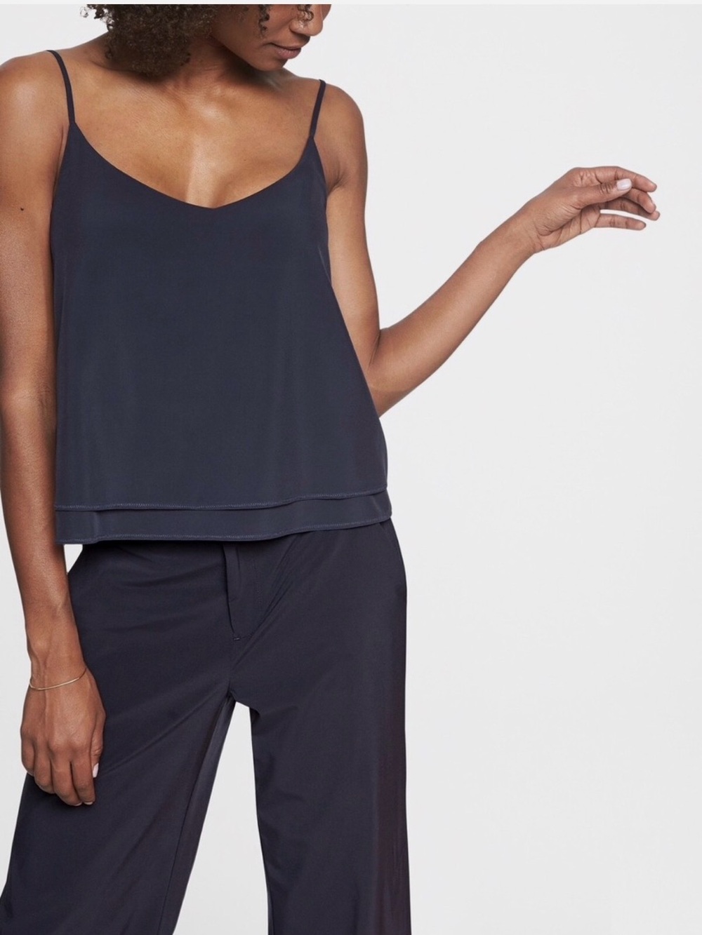 Athleta Navy Malta Cami Featherweight Stretch